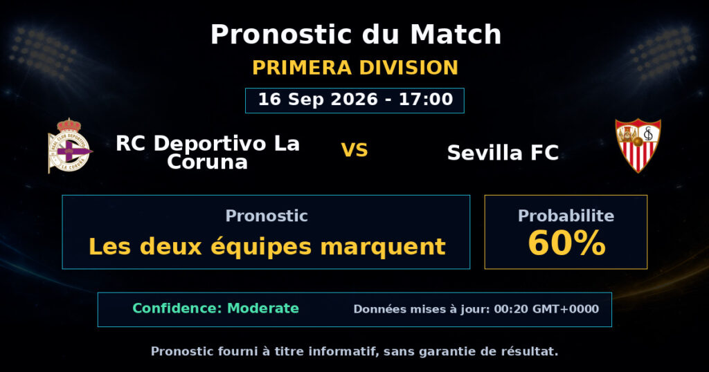 RC Deportivo La Coruna vs Sevilla FC Match Prediction - Primera Division - Betting Analysis