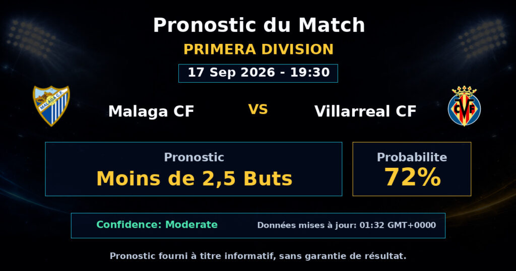 Malaga CF vs Villarreal CF Match Prediction - Primera Division - Betting Analysis