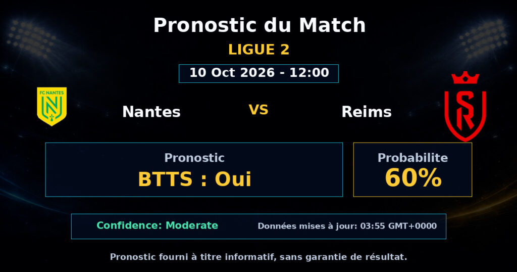 Nantes vs Reims Match Prediction - Ligue 2 - Betting Analysis