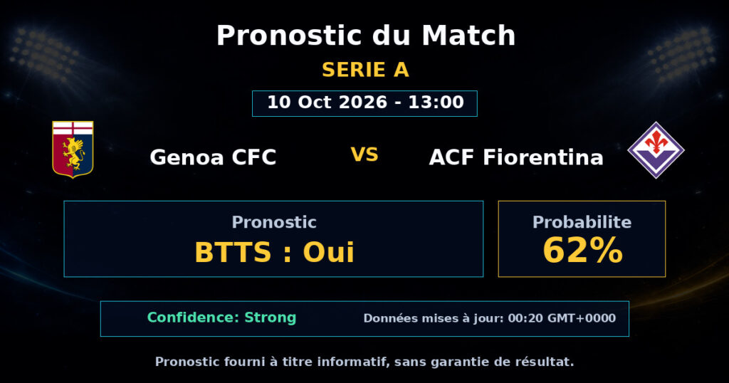 Genoa CFC vs ACF Fiorentina Match Prediction - Serie A - Betting Analysis