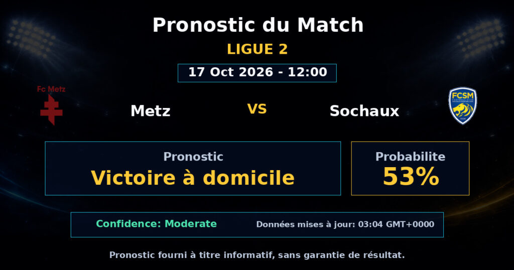 Metz vs Sochaux Match Prediction - Ligue 2 - Betting Analysis