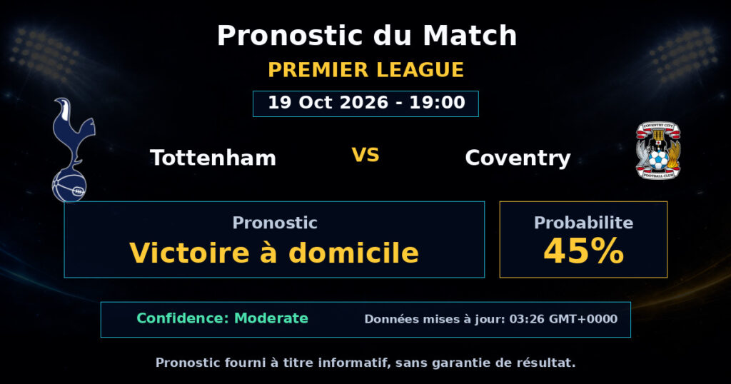 Tottenham vs Coventry Match Prediction - Premier League - Betting Analysis