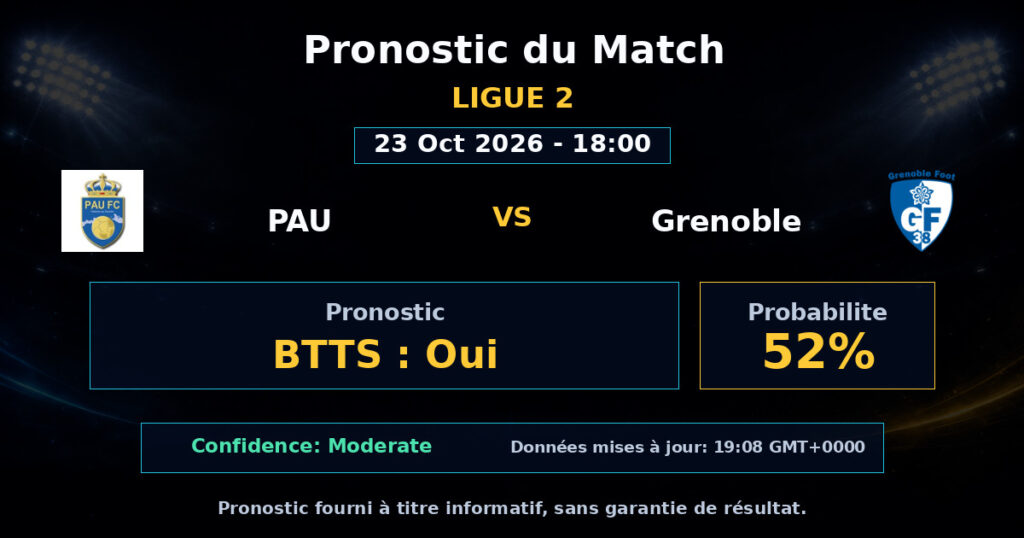 PAU vs Grenoble Match Prediction - Ligue 2 - Betting Analysis