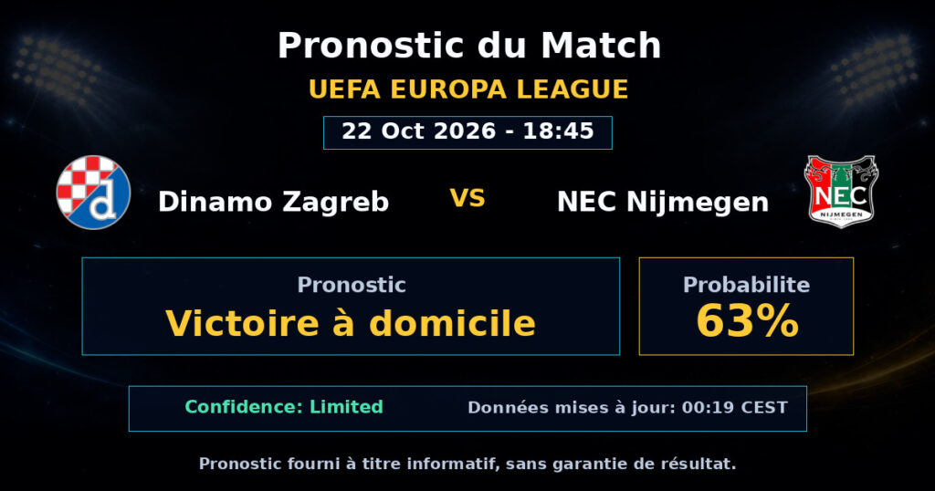 Dinamo Zagreb vs NEC Nijmegen Match Prediction - UEFA Europa League - Betting Analysis
