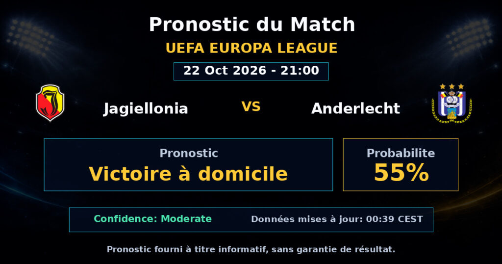 Jagiellonia vs Anderlecht Match Prediction - UEFA Europa League - Betting Analysis